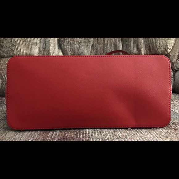 Michael Kors red/brown tote. - Picture 3 of 8